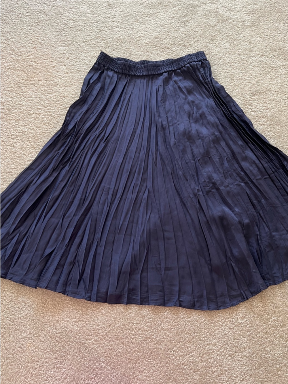 Time and Tru Navy Pleated Circle Skirt